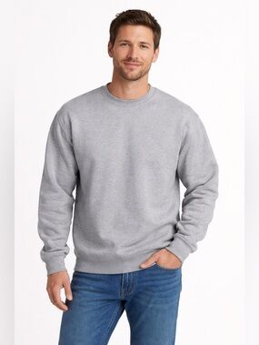 Fruit of the Loom Men's Crewneck Sweatshirt - Light Gray